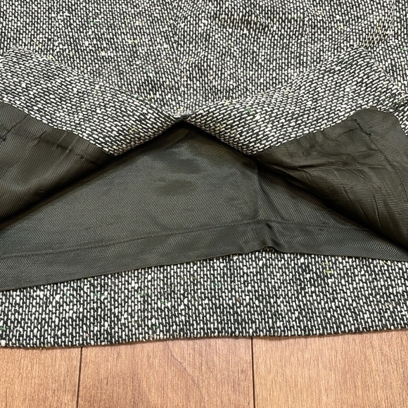 Valentino Roma tweed wool mini skirt dark green speckled vintage size S - Picture 11 of 14